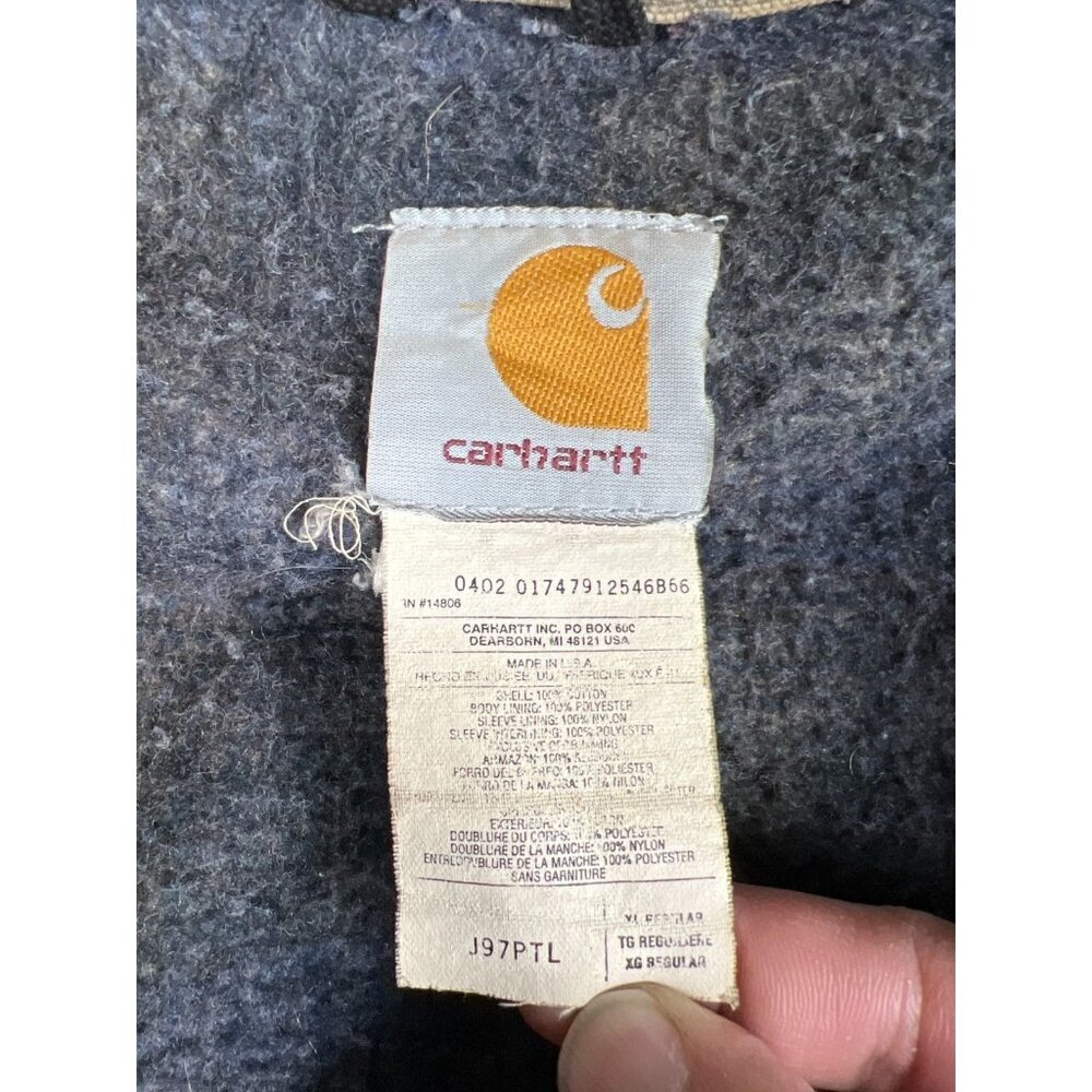 Carhartt Mens L Petrol Blue Detroit Jacket Made in USA Blanket Lined J97 PTL - Picture 5 of 12